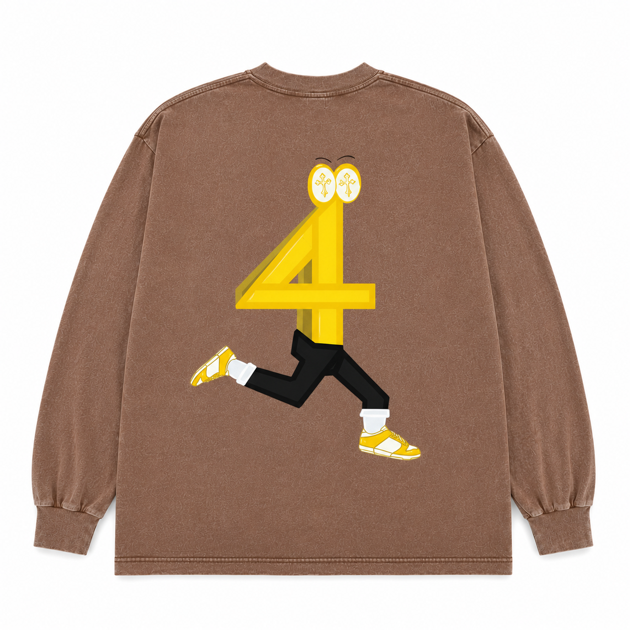 Vintage Washed Brown "Still Chasing" Sweater